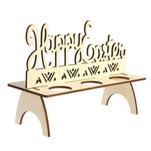 Support à œufs de Pâques en bois, motif lapin et poule, motif Joyeuses Pâques, décoration DIY pour la maison
