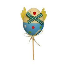 1 Œuf de Pâques en plastique à colorier avec bâtonnets, motif poussin amusant, idéal pour Noël, Pâques, fête à la maison