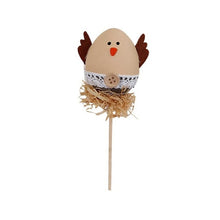 1 Œuf de Pâques en plastique à colorier avec bâtonnets, motif poussin amusant, idéal pour Noël, Pâques, fête à la maison