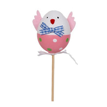 1 Œuf de Pâques en plastique à colorier avec bâtonnets, motif poussin amusant, idéal pour Noël, Pâques, fête à la maison